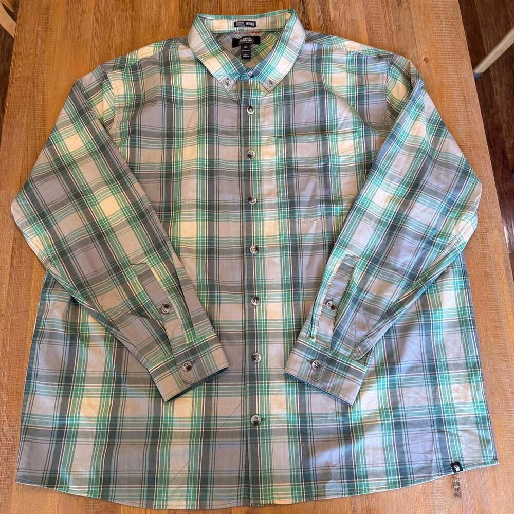 Alaskan Hardgear by Duluth Trading Co Mens 2XL Tall Midnight Sun Plaid LS Shirt
